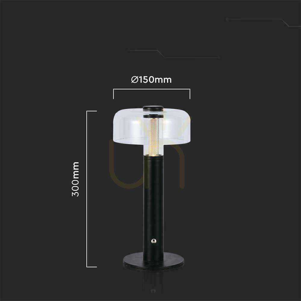Vorschau V-TAC 1W LED Nachttischlampe 30cm USB Aufladung Dimmbar Schwarz VT-1049 3000K 100lm V-TAC 1W LED Nachttischlampe 30cm USB Aufladung Dimmbar Schwarz VT-1049 3000K 100lm