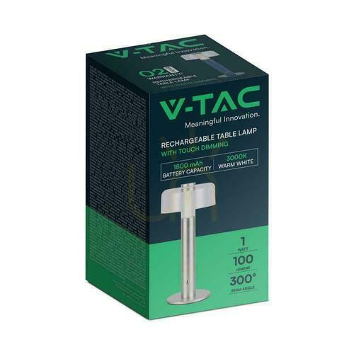 Prüfen V-TAC 1W LED Nachttischlampe 30cm USB Aufladung Dimmbar Gold VT-1049 3000K 100lm