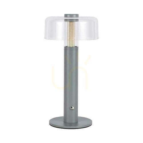 Prüfen V-TAC 1W LED Nachttischlampe 30cm USB Aufladung Dimmbar Grau VT-1049 3000K 100lm