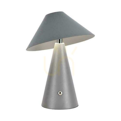 Prüfen V-TAC 3W LED Nachttischlampe 24cm USB Aufladung Dimmbar Grau VT-1051 3000K-6000K 200lm