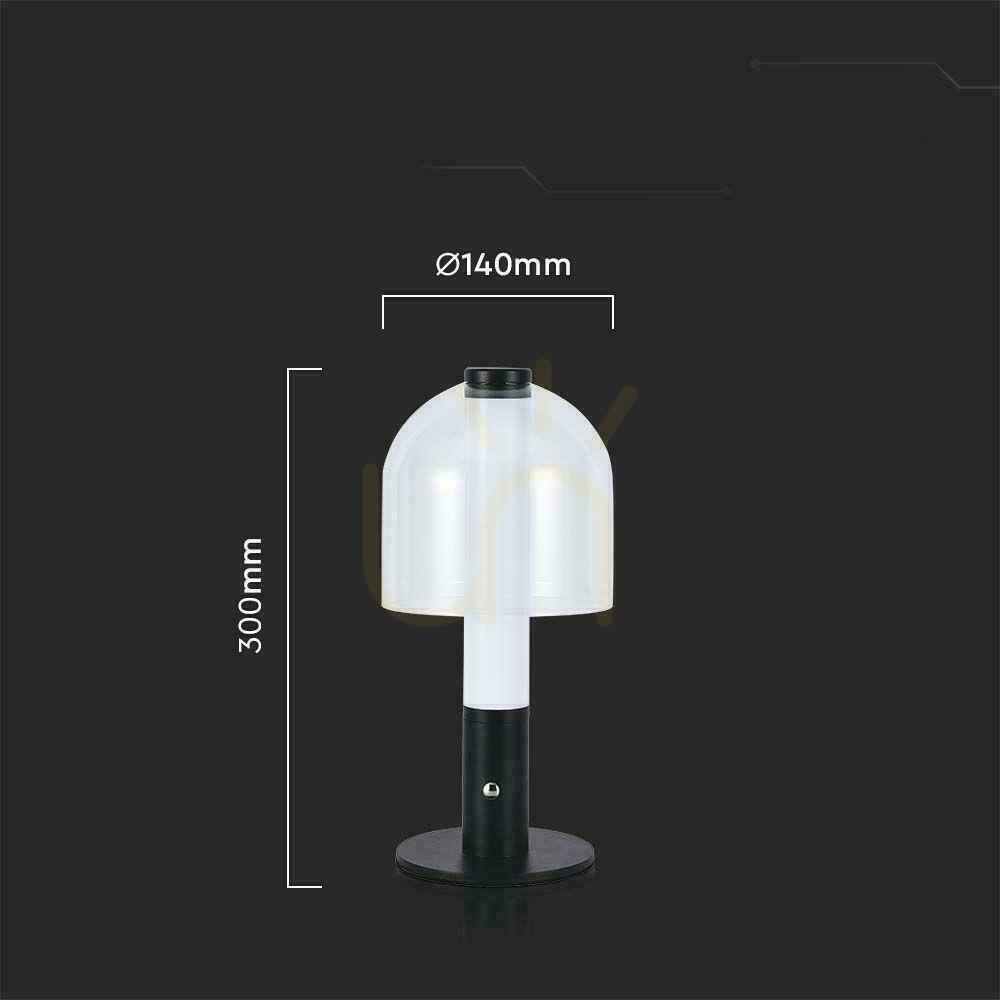 Vorschau V-TAC 2W LED Nachttischlampe 30cm USB Aufladung Dimmbar Schwarz VT-1056 3000K 100lm V-TAC 2W LED Nachttischlampe 30cm USB Aufladung Dimmbar Schwarz VT-1056 3000K 100lm