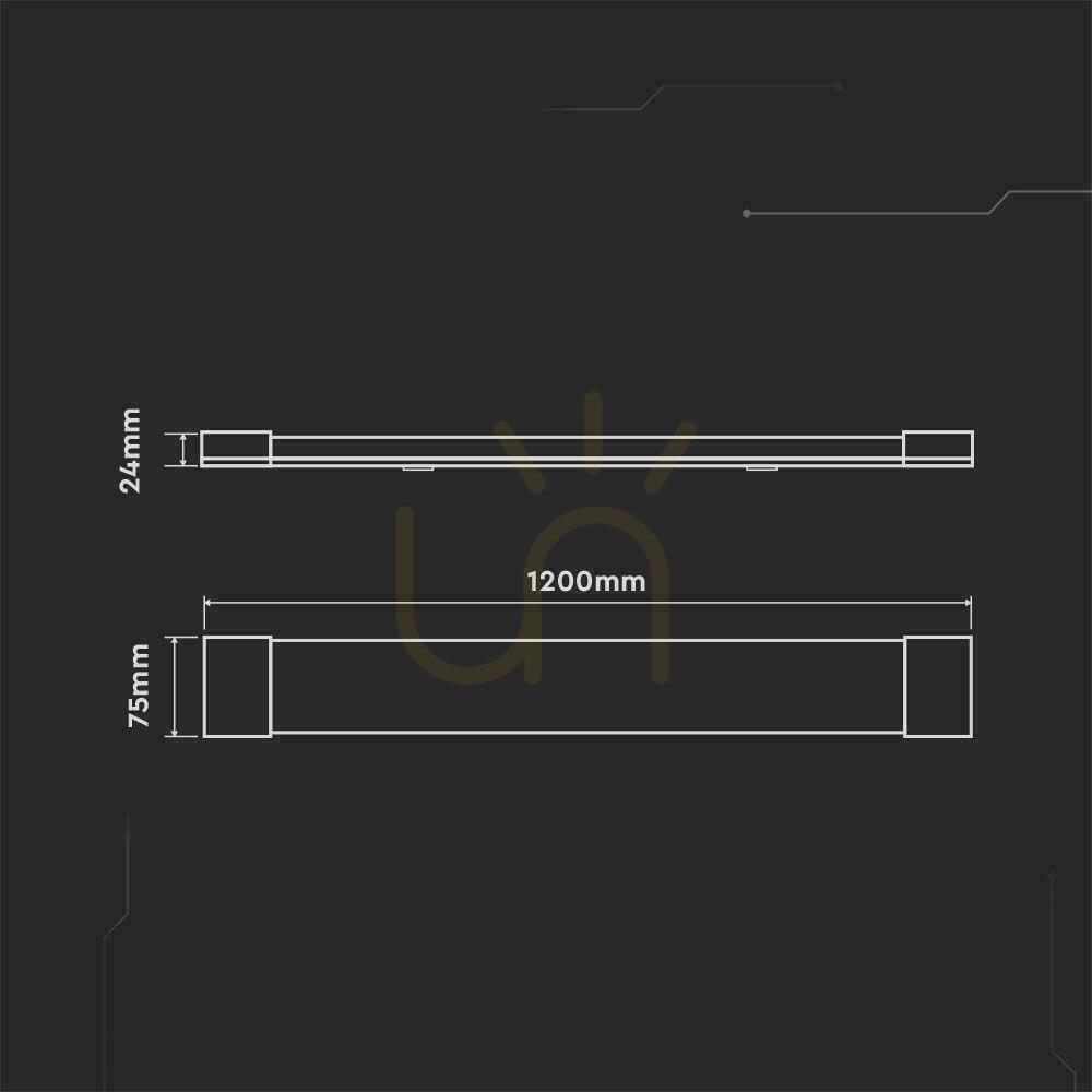 Anzeige V-TAC 40W LED-Langfeld-Anbauleuchte 120CM VT-8340 6500K 4800lm 3 Jahre Garantie V-TAC 40W LED-Langfeld-Anbauleuchte 120CM VT-8340 6500K 4800lm 3 Jahre Garantie