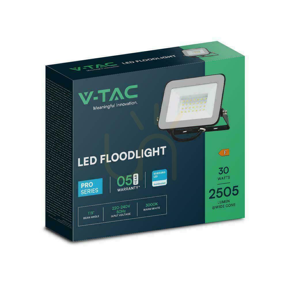 Anzeige V-TAC 30W LED-Fluter VT-44030 Samsung Chip, schwarz, 6500K V-TAC 30W LED-Fluter VT-44030 Samsung Chip, schwarz, 6500K