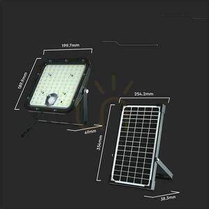 V-TAC 30W IP65 Solar LED Projektor, Remote Timer, LiFePo 6.4V 6000mA Schwarz VT-432 4000K 4800lm 3 Jahre Garantie small 5