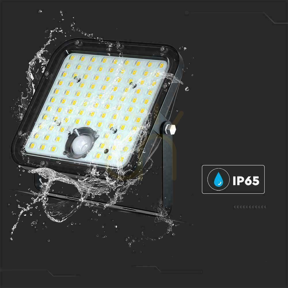 Aussicht V-TAC 30W IP65 Solar LED Projektor, Remote Timer, LiFePo 6.4V 6000mA Schwarz VT-432 6400K 4800lm 3 Jahre Garantie V-TAC 30W IP65 Solar LED Projektor, Remote Timer, LiFePo 6.4V 6000mA Schwarz VT-432 6400K 4800lm 3 Jahre Garantie