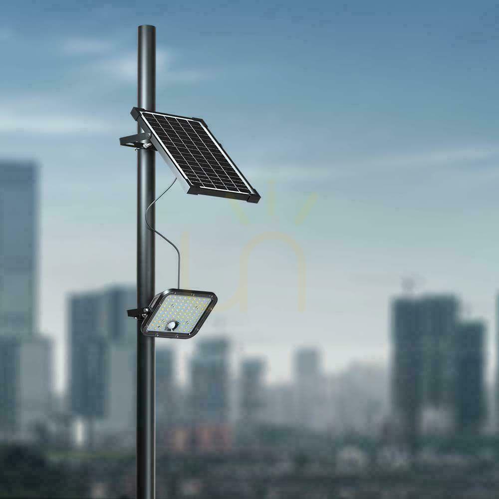 Vorschau V-TAC 30W IP65 Solar LED Projektor, Remote Timer, LiFePo 6.4V 6000mA Schwarz VT-432 6400K 4800lm 3 Jahre Garantie V-TAC 30W IP65 Solar LED Projektor, Remote Timer, LiFePo 6.4V 6000mA Schwarz VT-432 6400K 4800lm 3 Jahre Garantie
