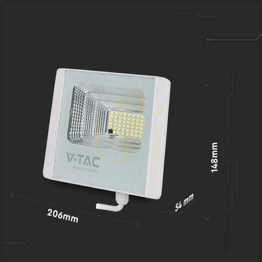 Zeige V-TAC Solar LED Projektor 12W Weiß IP65, Fernbedienung, Timer VT-25W 6400K 550lm V-TAC Solar LED Projektor 12W Weiß IP65, Fernbedienung, Timer VT-25W 6400K 550lm