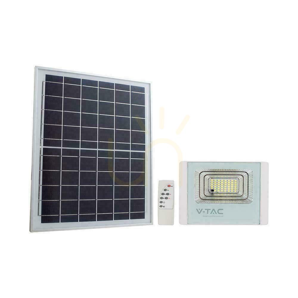 Prüfen V-TAC Solar LED Projektor 12W Weiß IP65, Fernbedienung, Timer VT-25W 6400K 550lm V-TAC Solar LED Projektor 12W Weiß IP65, Fernbedienung, Timer VT-25W 6400K 550lm