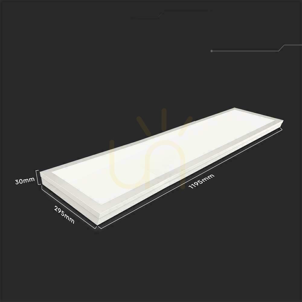Zeige V-TAC 40W 1200x300 3in1 Auf-/Einbau LED-Panel VT-6147 6500K 4400lm V-TAC 40W 1200x300 3in1 Auf-/Einbau LED-Panel VT-6147 6500K 4400lm