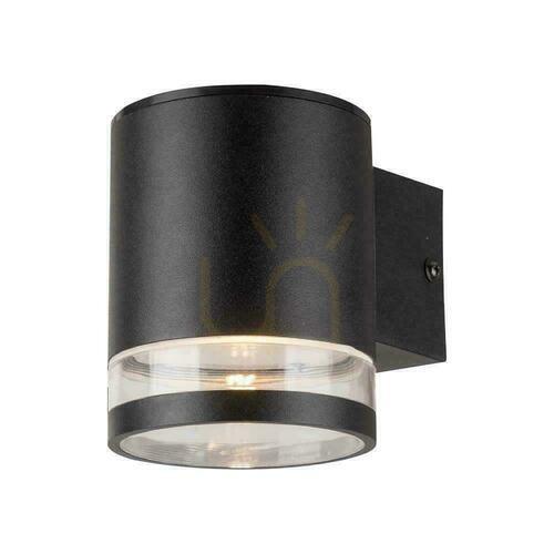 Prüfen V-TAC 1W LED Schwarz IP54 VT-1139 3000K 70lm Solar Garten Wandlampe 3 Jahre Garantie