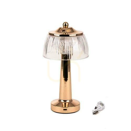 Prüfen V-TAC 1W LED 26cm Schreibtisch Nachtlicht USB Aufladung Dimmbar Gold VT-1048 3000K-6000K 55lm.