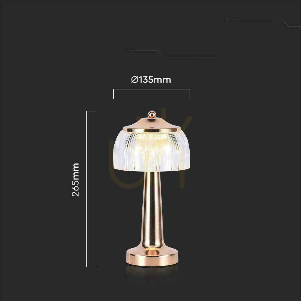 Prüfen V-TAC 1W LED 26cm Schreibtisch Nachtlicht USB Aufladung Dimmbar Gold VT-1048 3000K-6000K 55lm. V-TAC 1W LED 26cm Schreibtisch Nachtlicht USB Aufladung Dimmbar Gold VT-1048 3000K-6000K 55lm.