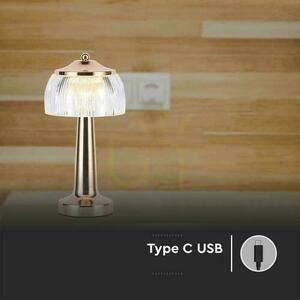 V-TAC 1W LED 26cm Schreibtisch Nachtlicht USB Aufladung Dimmbar Gold VT-1048 3000K-6000K 55lm. 7 V-TAC 1W LED 26cm Schreibtisch Nachtlicht USB Aufladung Dimmbar Gold VT-1048 3000K-6000K 55lm. small 7