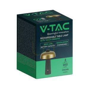 V-TAC 3W LED Nachttischlampe 24cm USB Aufladung Dimmbar Gold VT-1050 3000K-6000K 200lm small 1