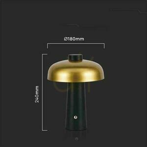 V-TAC 3W LED Nachttischlampe 24cm USB Aufladung Dimmbar Gold VT-1050 3000K-6000K 200lm small 2