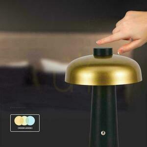 V-TAC 3W LED Nachttischlampe 24cm USB Aufladung Dimmbar Gold VT-1050 3000K-6000K 200lm small 3