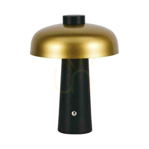 Prüfen V-TAC 3W LED Nachttischlampe 24cm USB Aufladung Dimmbar Gold VT-1050 3000K-6000K 200lm