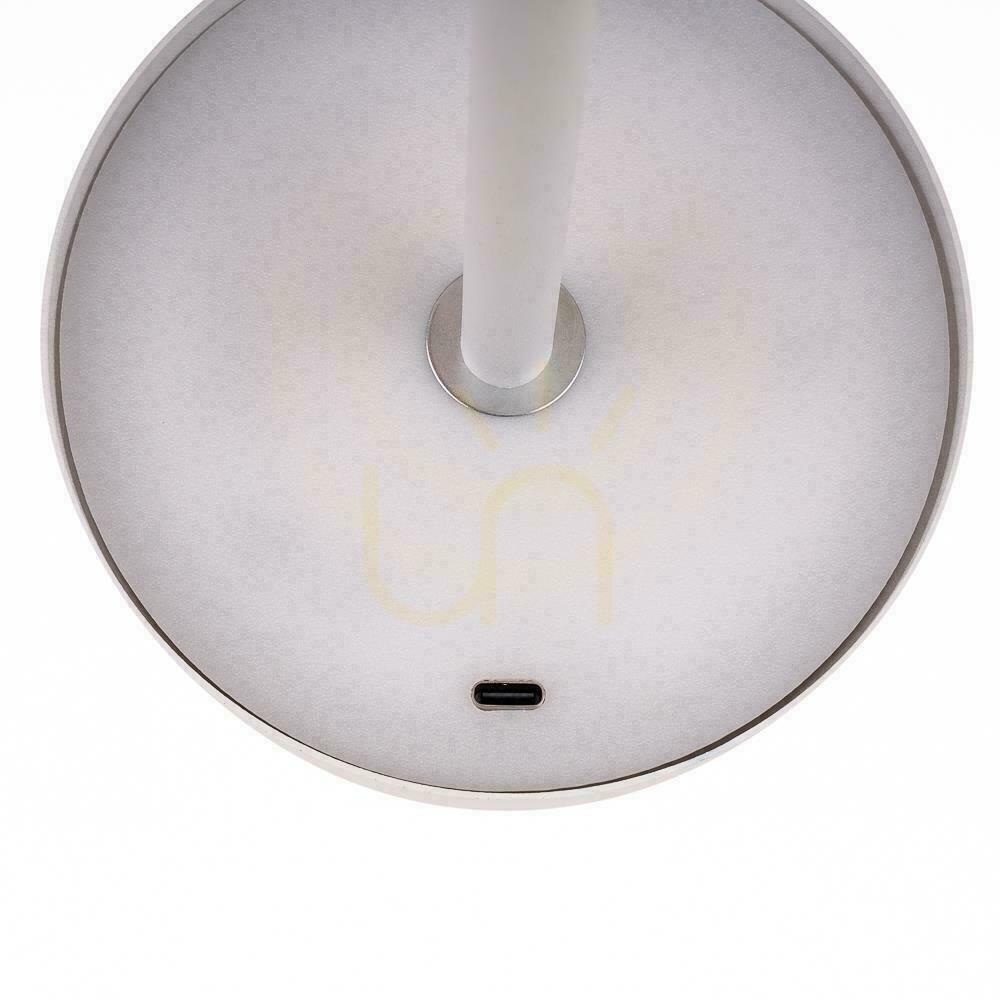 Vorschau V-TAC 3W LED Nachttischlampe 30cm USB Aufladung Dimmbar Weiß VT-1052 3000K-6000K 200lm V-TAC 3W LED Nachttischlampe 30cm USB Aufladung Dimmbar Weiß VT-1052 3000K-6000K 200lm