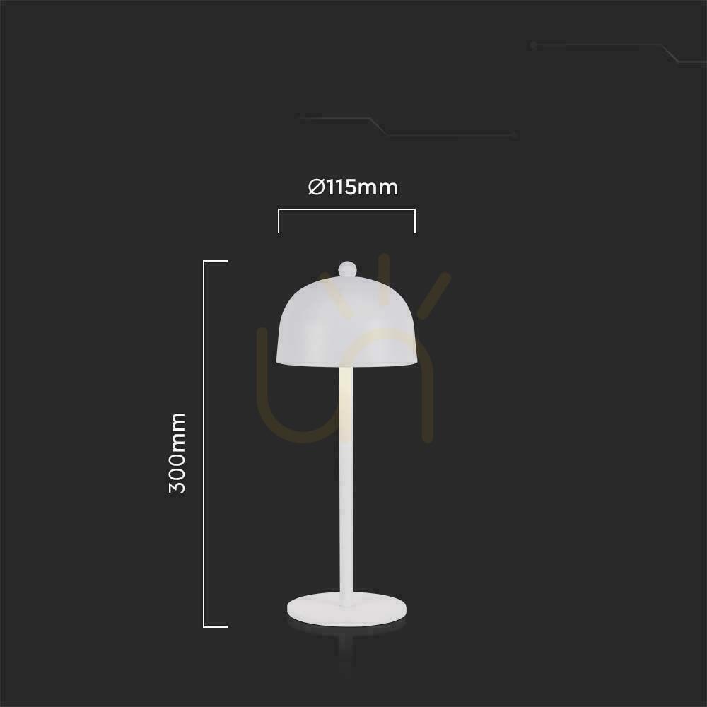 Zeige V-TAC 3W LED Nachttischlampe 30cm USB Aufladung Dimmbar Weiß VT-1052 3000K-6000K 200lm V-TAC 3W LED Nachttischlampe 30cm USB Aufladung Dimmbar Weiß VT-1052 3000K-6000K 200lm