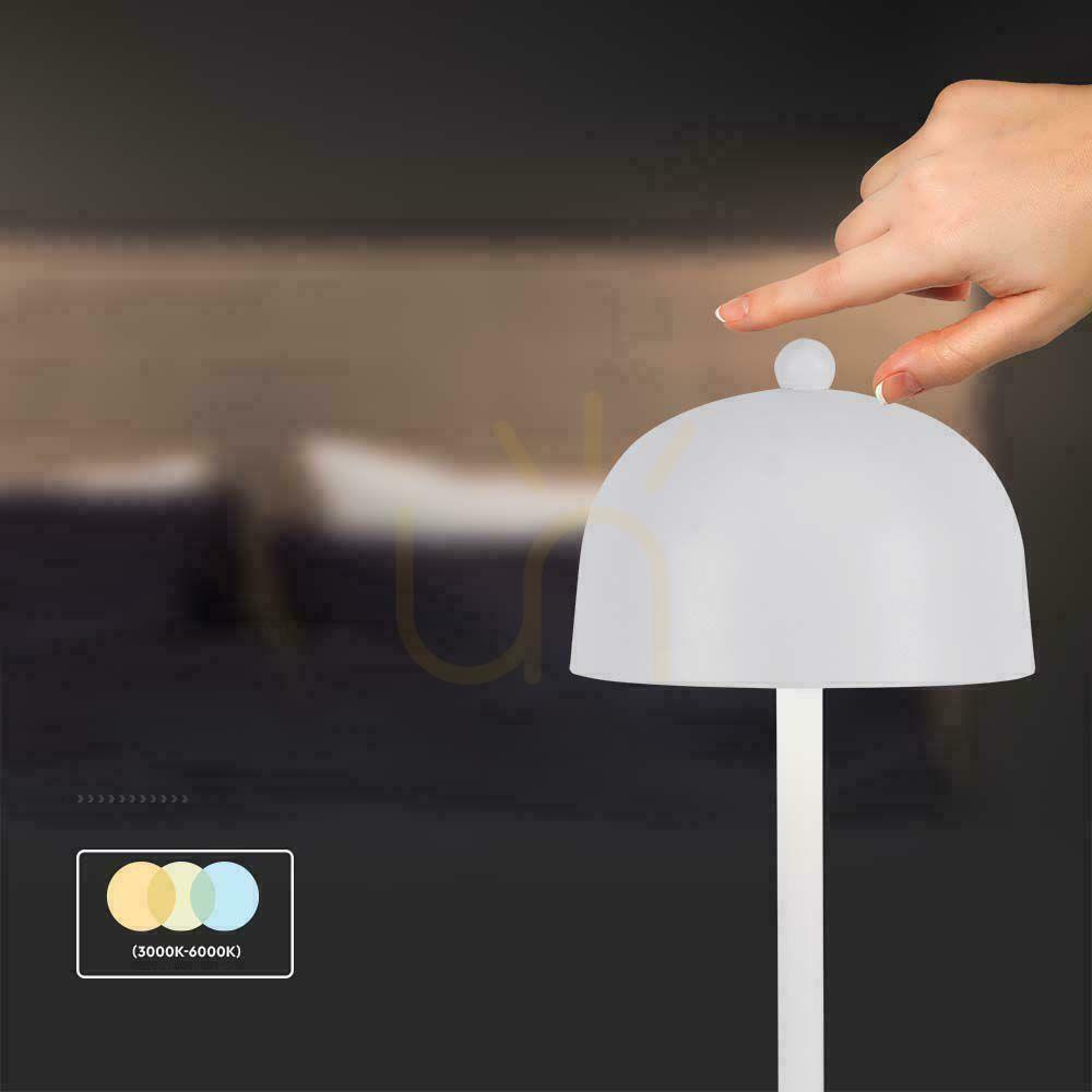 Prüfen V-TAC 3W LED Nachttischlampe 30cm USB Aufladung Dimmbar Weiß VT-1052 3000K-6000K 200lm V-TAC 3W LED Nachttischlampe 30cm USB Aufladung Dimmbar Weiß VT-1052 3000K-6000K 200lm