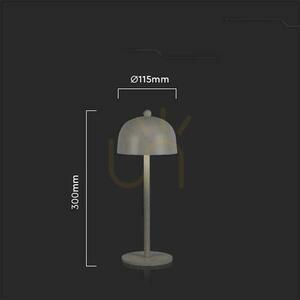 V-TAC 3W LED Nachttischlampe 30cm USB Aufladung Dimmbar Grau VT-1052 3000K-6000K 200lm 2 V-TAC 3W LED Nachttischlampe 30cm USB Aufladung Dimmbar Grau VT-1052 3000K-6000K 200lm small 2