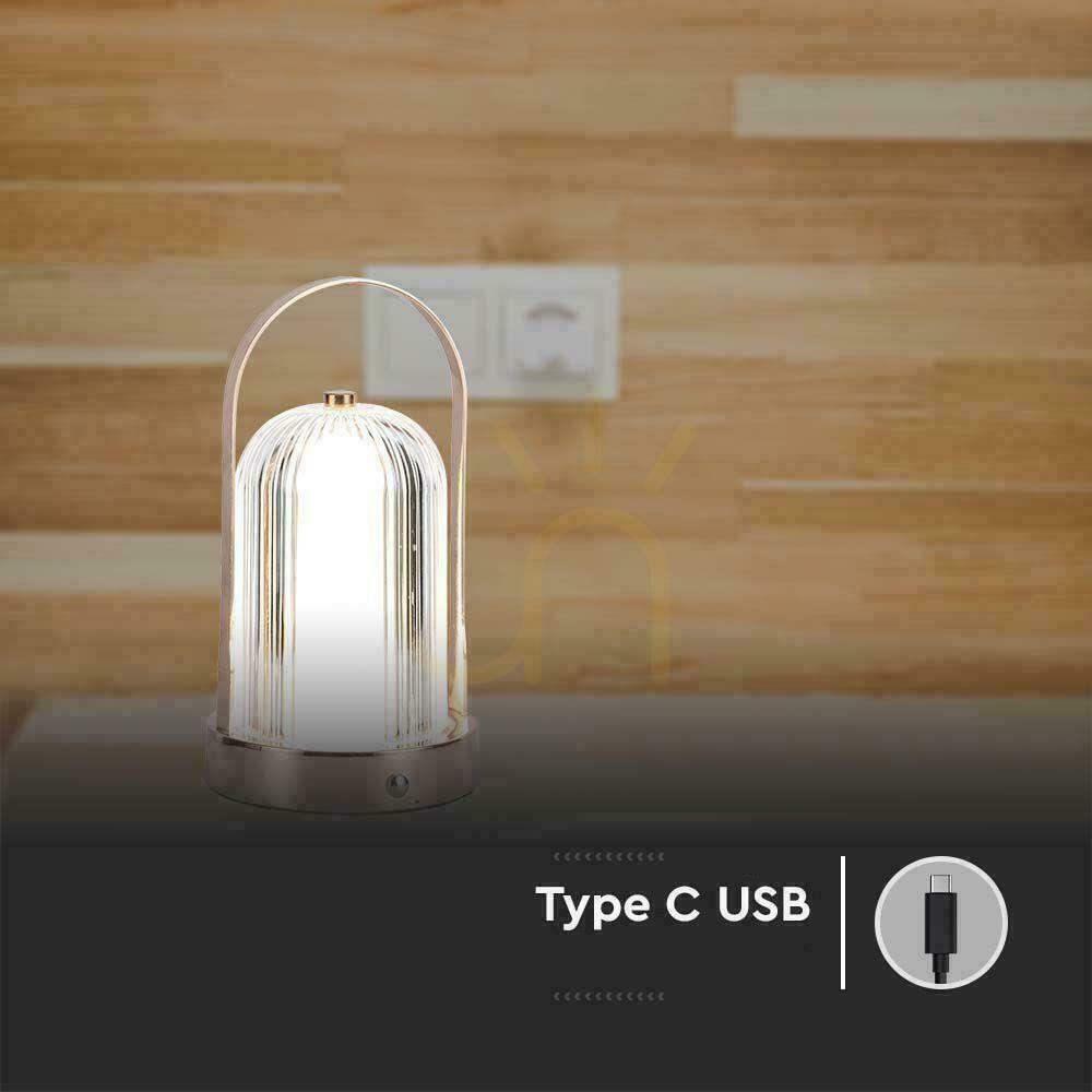 Zeige V-TAC 1W LED Nachttischlampe 22cm USB Aufladung Dimmbar Matt Gold VT-1057 3000K-6000K 55lm V-TAC 1W LED Nachttischlampe 22cm USB Aufladung Dimmbar Matt Gold VT-1057 3000K-6000K 55lm