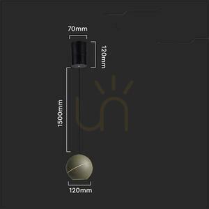 V-TAC LED-Pendelleuchte 8,5W 120cm Gold Champagner VT-7796 3000K 850lm small 1
