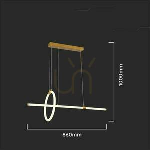 V-TAC 16W LED-Pendelleuchte Gold VT-7818 3000K 1820lm 1 V-TAC 16W LED-Pendelleuchte Gold VT-7818 3000K 1820lm small 1