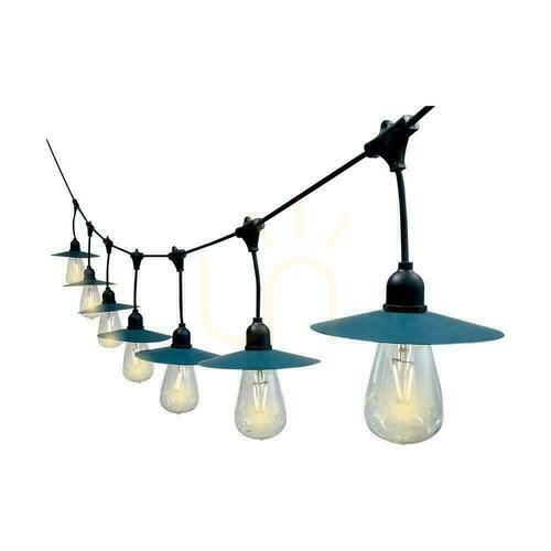Prüfen V-TAC 15mb Solar LED Garten Girlande 15xST64 VT-715S Filament 3000K 50lm.