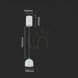 V-TAC LED-Pendelleuchte 8,5W 100cm Verstellbar, Touch-Schalter Grau VT-7795 3000K 850lm small 2