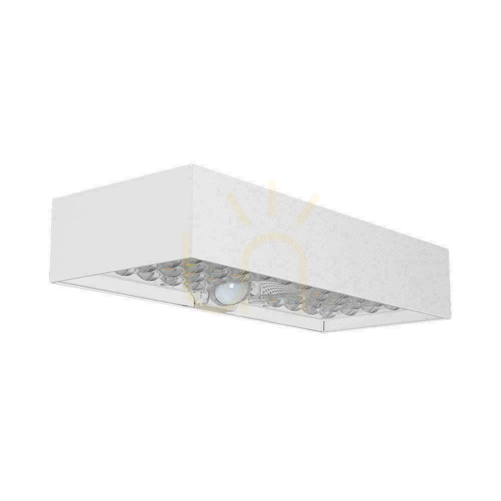 Prüfen V-TAC 6W Bewegungssensor Weiß VT-406 4000K 900lm Solar Wandmontage Garten Wandlampe. V-TAC 6W Bewegungssensor Weiß VT-406 4000K 900lm Solar Wandmontage Garten Wandlampe.