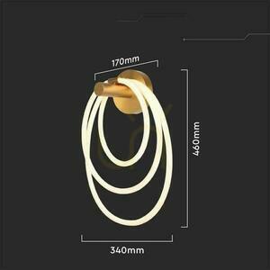 V-TAC 37W LED-Wandleuchte 34x46cm Gold Matt VT-7927 3000K 3940lm. small 2
