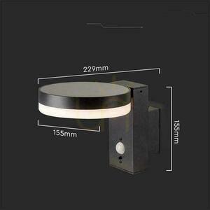 Garten Wandlampe Solar V-TAC 5.5W LED Bewegungsmelder Rund IP54 VT-1147 3000K 220lm 3 Jahre Garantie small 2