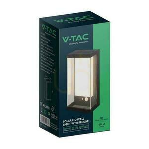 V-TAC 1W LED-Bewegungsmelder IP65 Schwarz VT-1193 3000K 95lm Solar-Wandleuchte für den Garten. small 5