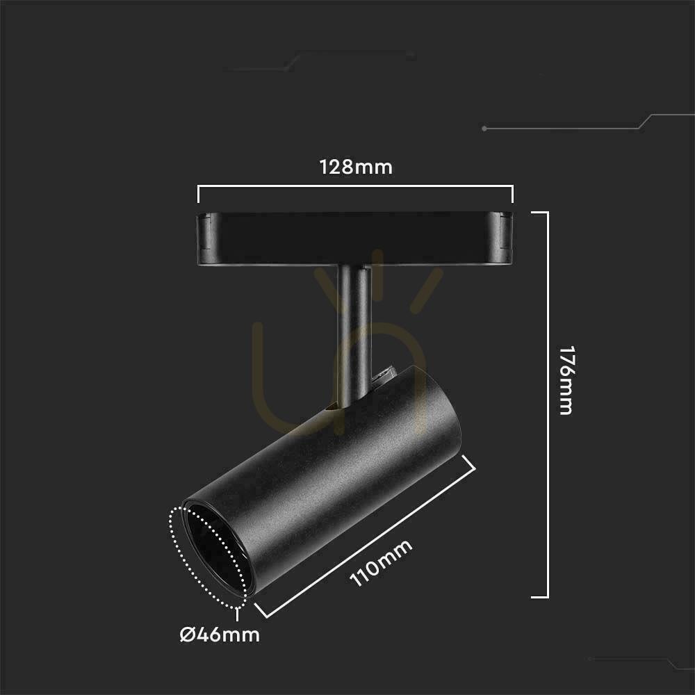 Aussicht Leuchtenprojektor Magnetschienensystem 48V V-TAC 11W LED 34st VT-42010 6400K 1300lm 3 Jahre Garantie Leuchtenprojektor Magnetschienensystem 48V V-TAC 11W LED 34st VT-42010 6400K 1300lm 3 Jahre Garantie