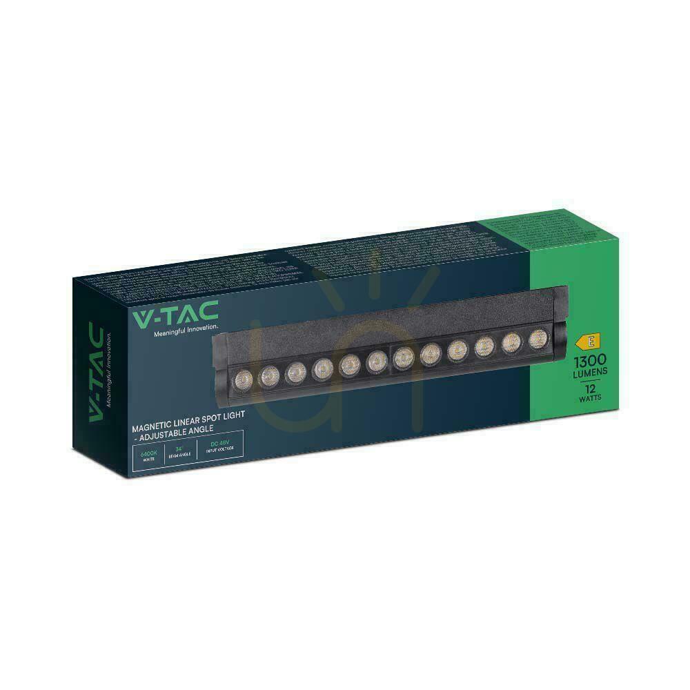Zeige Leuchtenprojektor Magnetschienensystem 48V V-TAC 12W LED 34st VT-42012 4000K 1300lm 3 Jahre Garantie Leuchtenprojektor Magnetschienensystem 48V V-TAC 12W LED 34st VT-42012 4000K 1300lm 3 Jahre Garantie
