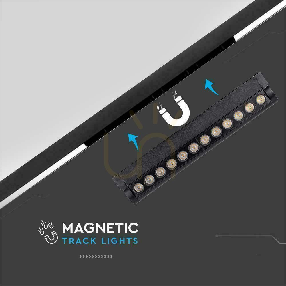 Anzeige Leuchtenprojektor Magnetschienensystem 48V V-TAC 12W LED 34st VT-42012 4000K 1300lm 3 Jahre Garantie Leuchtenprojektor Magnetschienensystem 48V V-TAC 12W LED 34st VT-42012 4000K 1300lm 3 Jahre Garantie