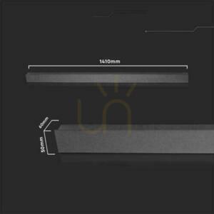 LED Line V-TAC 23W IP65 anthrazit 140cm Wandleuchte VT-1178 4000K 3150lm. small 6