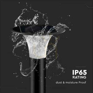 V-TAC 15W LED Solar Gartenmast IP65 CCT Bewegungsmelder Schwarz 88cm VT-413 6000K+4000K 2200lm 3 Jahre Garantie small 2