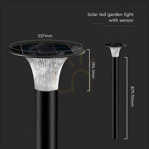 V-TAC 15W LED Solar Gartenmast IP65 CCT Bewegungsmelder Schwarz 88cm VT-413 6000K+4000K 2200lm 3 Jahre Garantie small 3