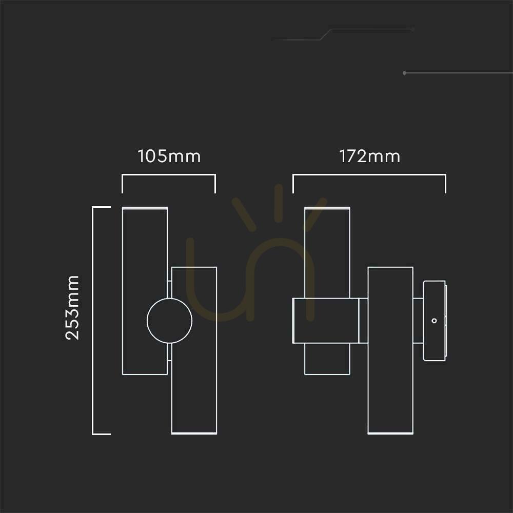 Vorschau Wandleuchte V-TAC 6W LED IP44 Weiß VT-1186 4000K 620lm. Wandleuchte V-TAC 6W LED IP44 Weiß VT-1186 4000K 620lm.