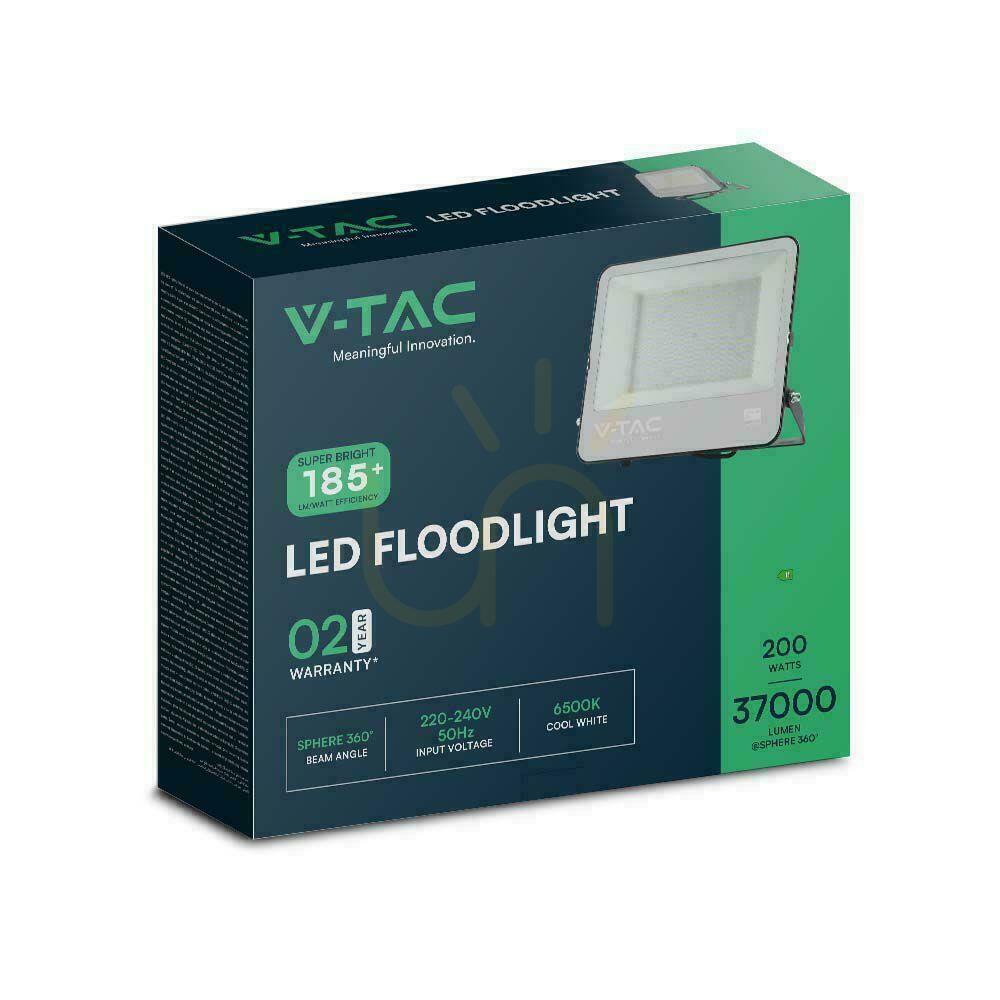 Anzeige V-TAC 200W 185Lm/W Schwarz VT-44205 4000K 37000lm LED Projektor V-TAC 200W 185Lm/W Schwarz VT-44205 4000K 37000lm LED Projektor