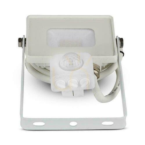 Prüfen V-TAC LED Projektor 10W SAMSUNG CHIP Bewegungssensor Cut-Off Funktion Weiß VT-10-S-W 3000K 800lm 5 Jahre Garantie