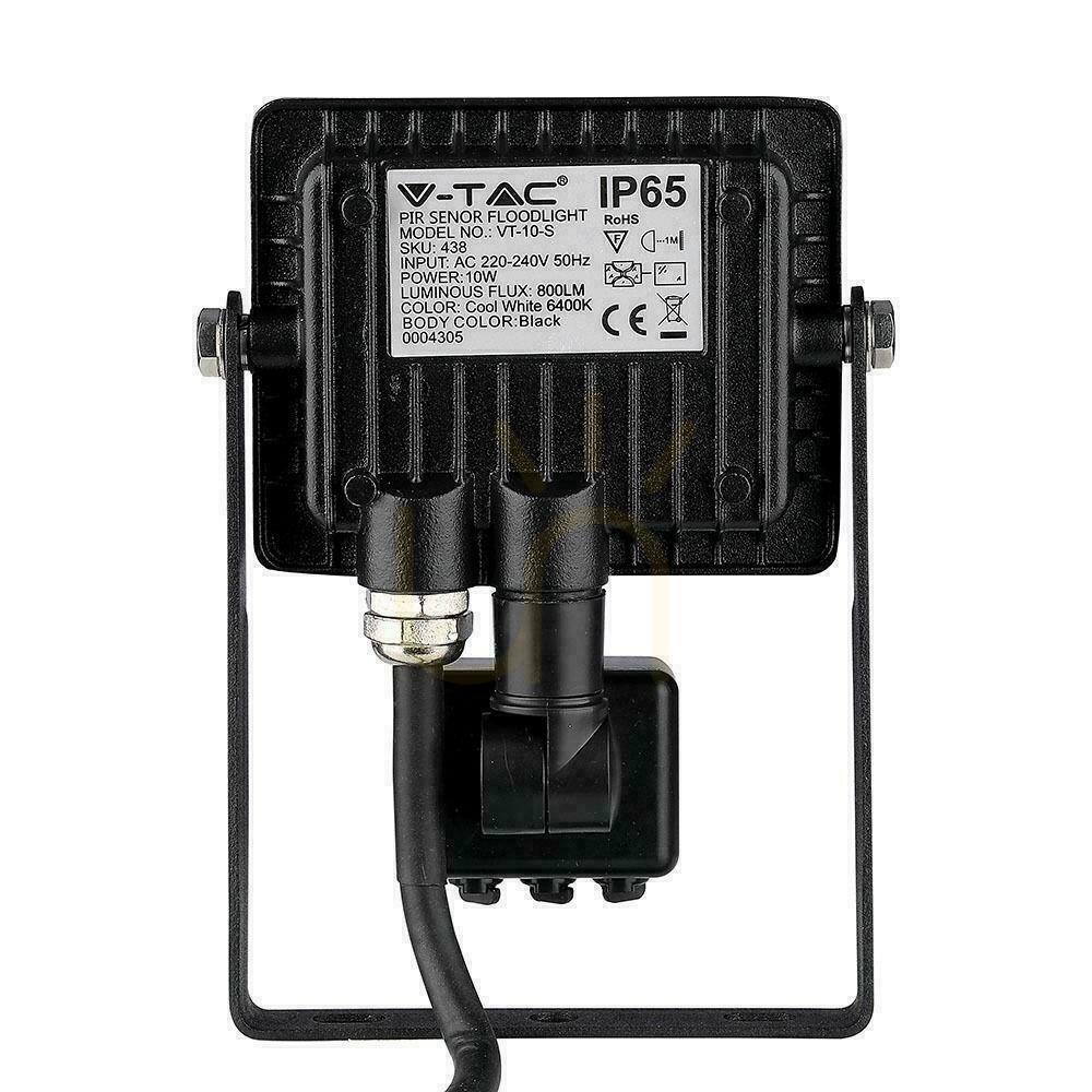 Anzeige V-TAC LED Projektor 10W SAMSUNG CHIP Bewegungssensor Cut-Off Funktion Schwarz VT-10-S-B 3000K 800lm 5 Jahre Garantie V-TAC LED Projektor 10W SAMSUNG CHIP Bewegungssensor Cut-Off Funktion Schwarz VT-10-S-B 3000K 800lm 5 Jahre Garantie