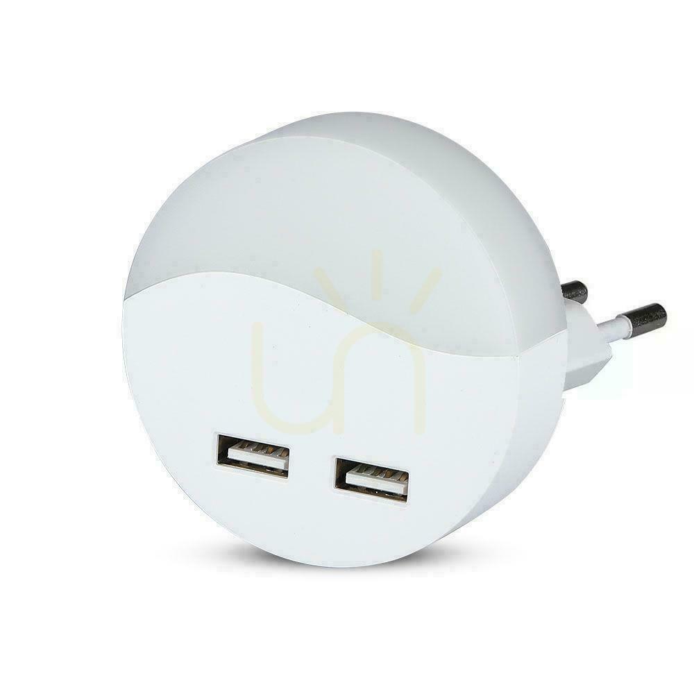Prüfen LED-Nachtlicht mit USB V-TAC SAMSUNG CHIP Round VT-84-RD 4000K 10lm. LED-Nachtlicht mit USB V-TAC SAMSUNG CHIP Round VT-84-RD 4000K 10lm.