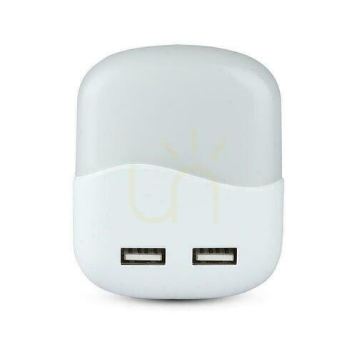 Prüfen LED-Nachtlicht mit USB V-TAC SAMSUNG CHIP Square VT-84-SQ 3000K 10lm