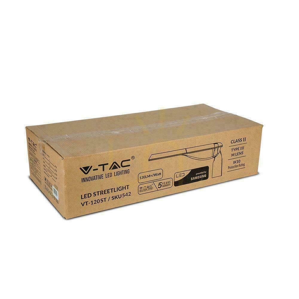 Anzeige V-TAC SAMSUNG CHIP 120W 302Z+ Klasse II Typ 3M 0-10V VT-120ST 4000K 15600lm LED Straßenleuchte 5 Jahre Garantie V-TAC SAMSUNG CHIP 120W 302Z+ Klasse II Typ 3M 0-10V VT-120ST 4000K 15600lm LED Straßenleuchte 5 Jahre Garantie