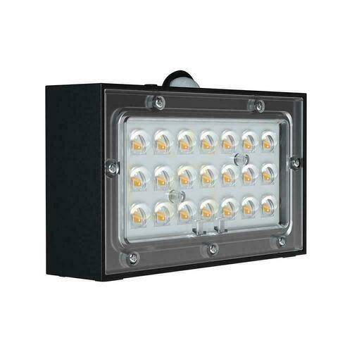 Prüfen Solar V-TAC 3W CCT Bewegungsmelder Garten Wandlampe Schwarz VT-403 3000K-4000K 350lm.