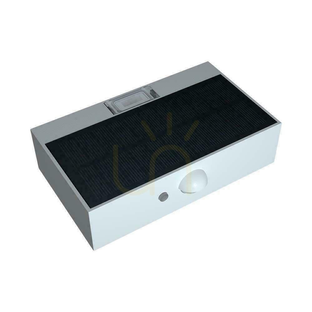 Vorschau Solar V-TAC 3W CCT Bewegungsmelder Weiß VT-403 3000K-4000K 350lm Garten Wandlampe. Solar V-TAC 3W CCT Bewegungsmelder Weiß VT-403 3000K-4000K 350lm Garten Wandlampe.