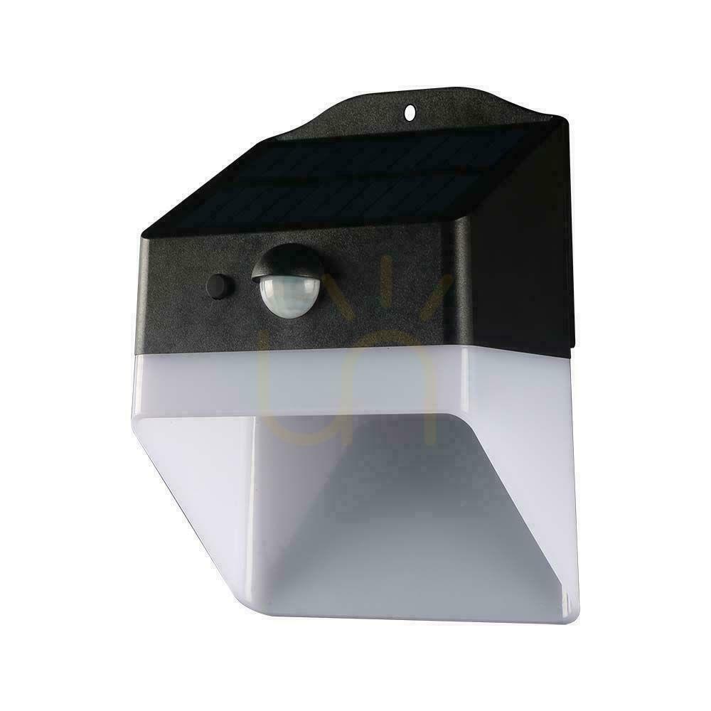 Prüfen Solar-Gartenwandleuchte V-TAC VT-422 schwarz 2 W 4000 K 200 lm mit Bewegungsmelder Solar-Gartenwandleuchte V-TAC VT-422 schwarz 2 W 4000 K 200 lm mit Bewegungsmelder